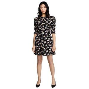 LA VIE REBECCA TAYLOR Long Sleeve Posey Dress Sz XS Black Combo